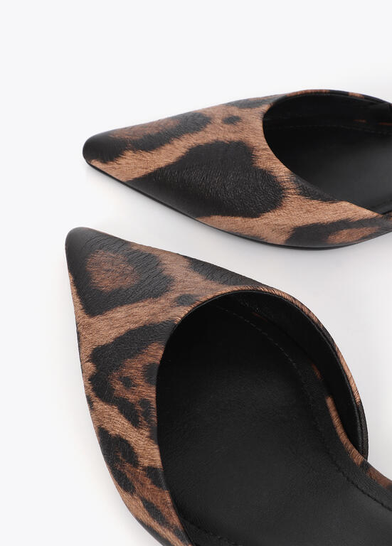 Lola Casademunt Animal Print Kitten Heels