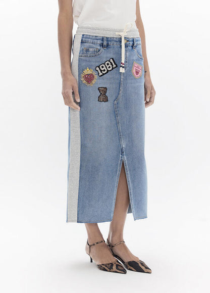 Lola Casademunt Denim & Jersey Rok