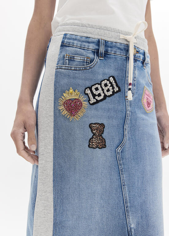 Lola Casademunt Denim & Jersey Rok