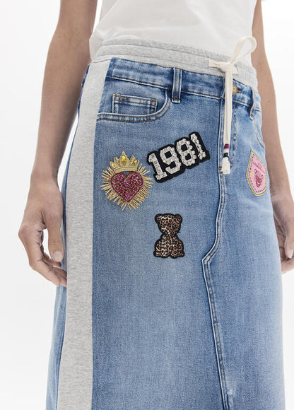 Lola Casademunt Denim & Jersey Rok