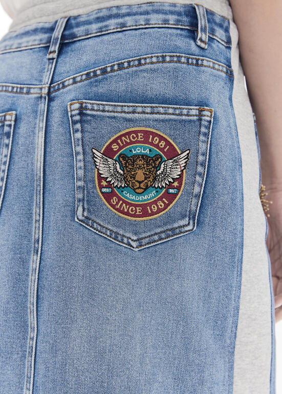 Lola Casademunt Denim & Jersey Rok