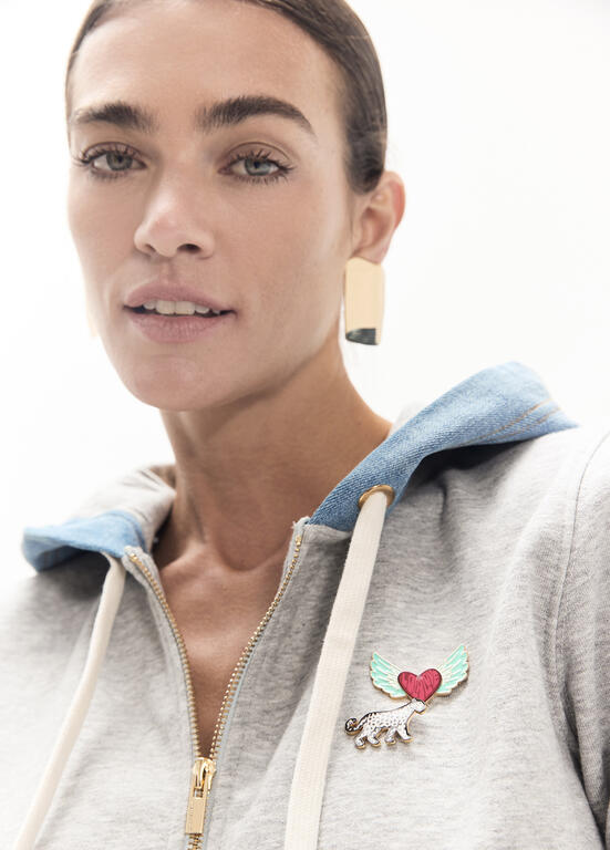 Lola Casademunt Hooded Vest met Patches