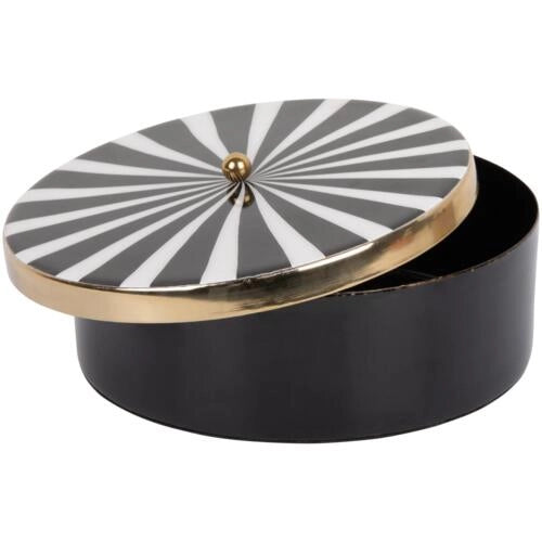 Karlsson Candy Swirl Round Groot - Zwart - 20.5x20.5x7cm