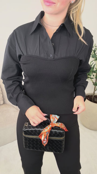 Pinko Suzuki Knitted Top Black