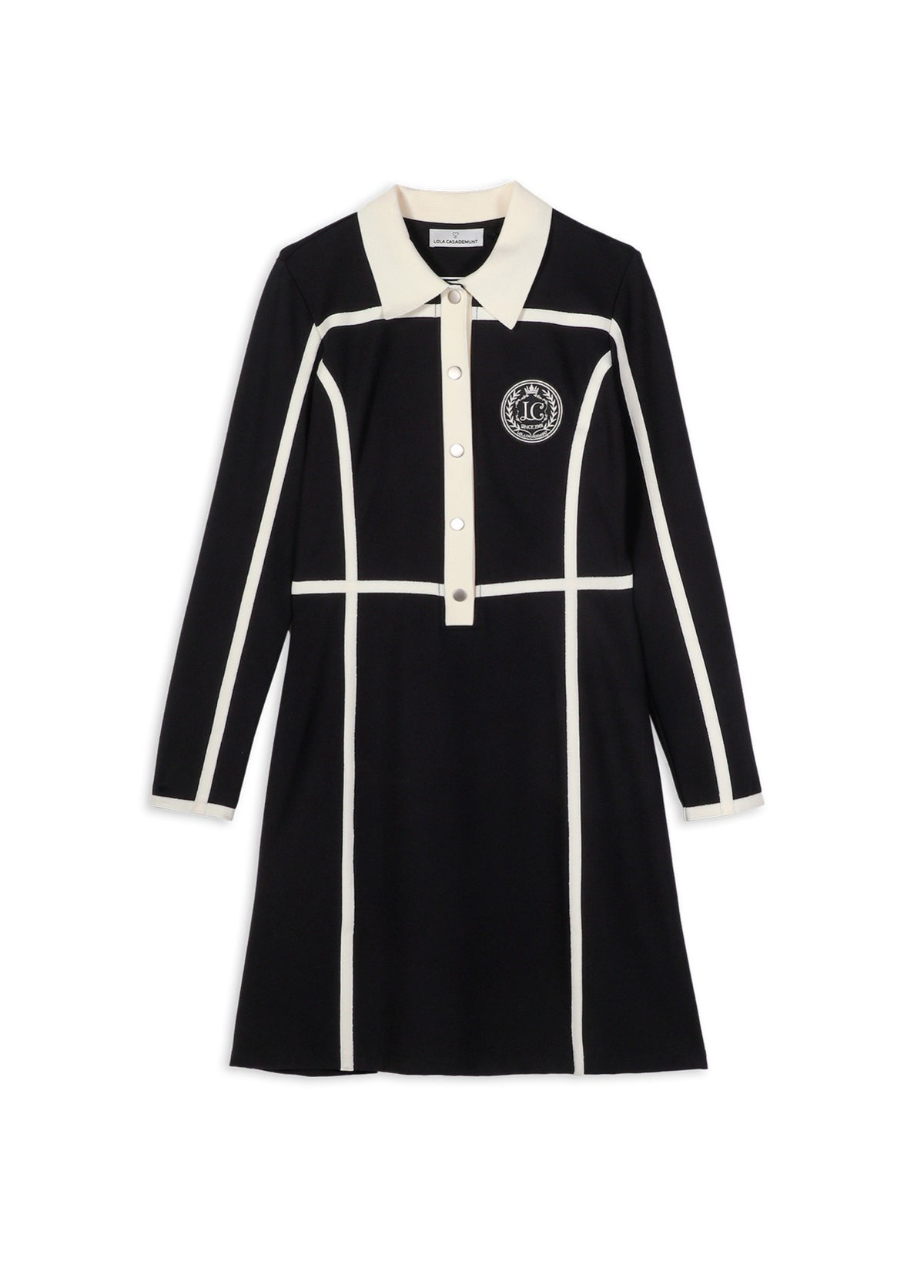 Lola Casademunt Roma Knit Polo Dress – Bicolor