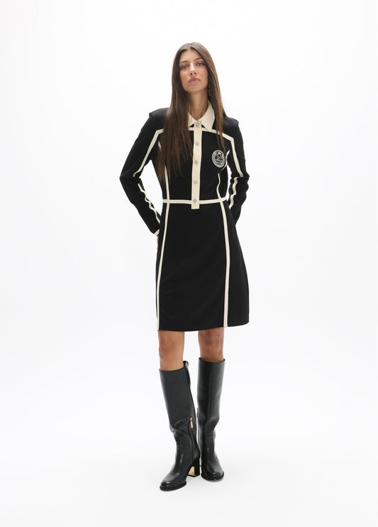 Lola Casademunt Roma Knit Polo Dress – Bicolor