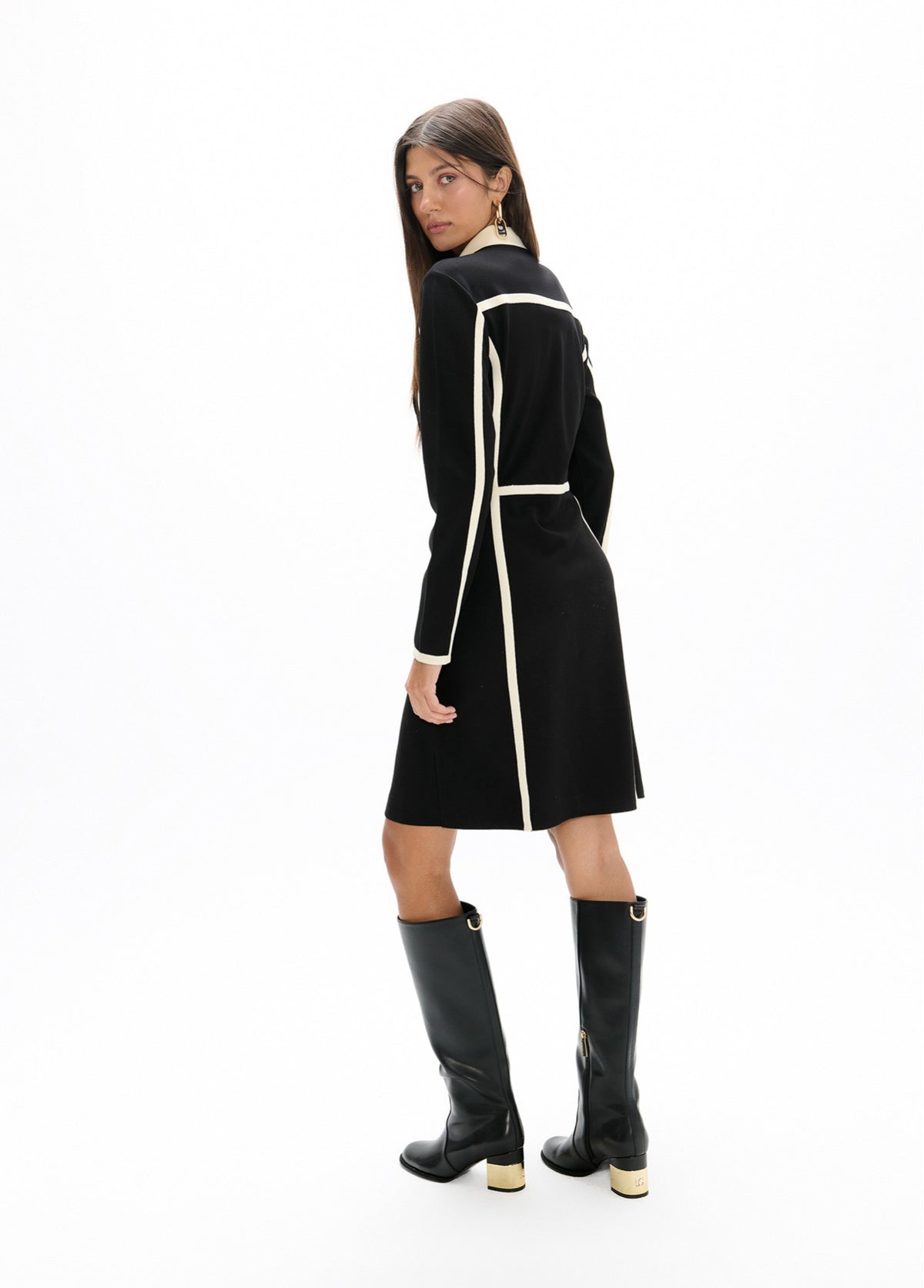 Lola Casademunt Roma Knit Polo Dress – Bicolor